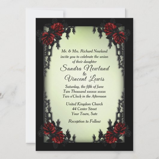 uitnodiging voor een groen huwelijk in het Frans k (Voorkant)