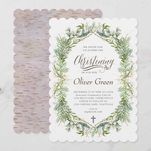 uitnodiging voor een groene doop (Voorkant / Achterkant)