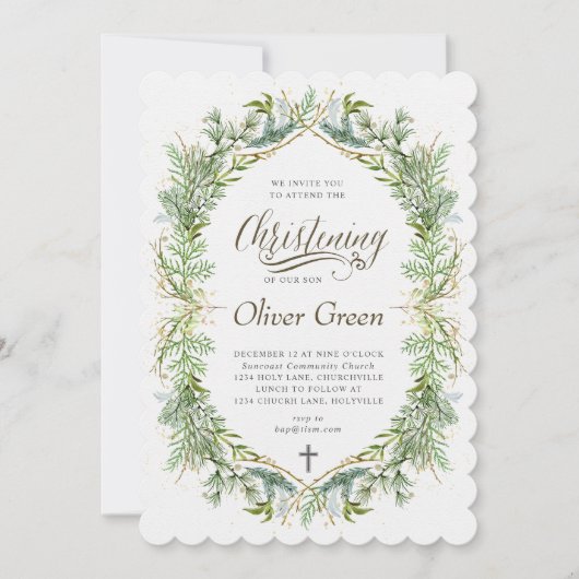 uitnodiging voor een groene doop (Voorkant)