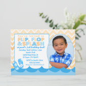 Uitnodiging voor een groep zwemmers: flip Flop (Staand voorkant)