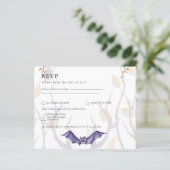 Uitnodiging voor een Halloween-huwelijk Gotische S (Staand voorkant)