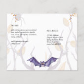 Uitnodiging voor een Halloween-huwelijk Gotische S (Achterkant)