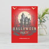 Uitnodiging voor een Halloween party | Aangepaste  (Staand voorkant)