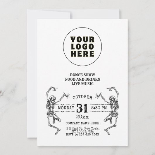 Uitnodiging voor een Halloween party | Aangepaste  (Achterkant)