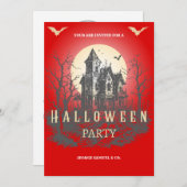 Uitnodiging voor een Halloween party | Aangepaste  (Voorkant / Achterkant)