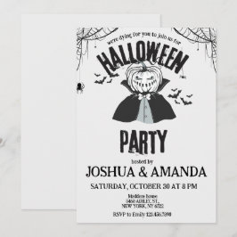 Uitnodiging voor een Halloweenfeest voor volwassen