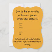 Uitnodiging voor een Halloweenfeest (Vriendelijk)  (Achterkant)