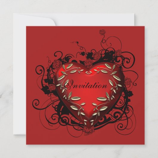 Uitnodiging voor een hartelijk Valentijnsdagfeest (Voorkant)