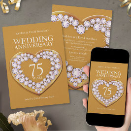 Uitnodiging voor een hartfeest ter ere van het 75-