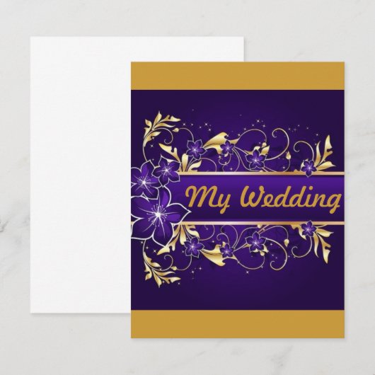 Uitnodiging voor een henna mehndi event (Voorkant / Achterkant)