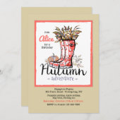 Uitnodiging voor een herfst avontuur (Voorkant / Achterkant)