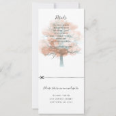 uitnodiging voor een herfst eik - bruiloft met rsv (Achterkant)