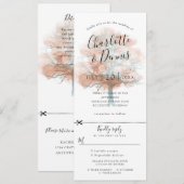 uitnodiging voor een herfst eik - bruiloft met rsv (Voorkant / Achterkant)