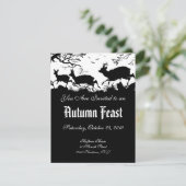 Uitnodiging voor een herfstfeest of oogstbal (Staand voorkant)