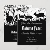 Uitnodiging voor een herfstfeest of oogstbal (Voorkant / Achterkant)