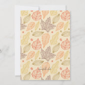 uitnodiging voor een herfstpatroon (Achterkant)