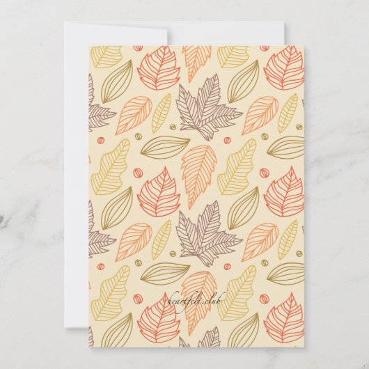 uitnodiging voor een herfstpatroon (Achterkant)