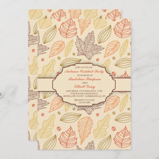 uitnodiging voor een herfstpatroon (Voorkant / Achterkant)