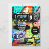 Uitnodiging voor een hiphop feestthema (Voorkant)