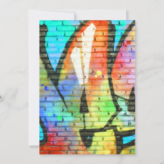 Uitnodiging voor een hiphop feestthema (Achterkant)