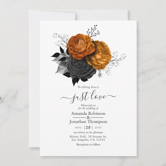 Uitnodiging voor een homohuwelijk in het zwart en (Voorkant)