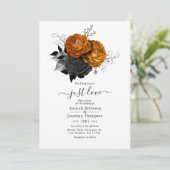 Uitnodiging voor een homohuwelijk in het zwart en  (Staand voorkant)