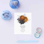 Uitnodiging voor een homohuwelijk in het zwart en  flyer (Enkel)