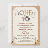 Uitnodiging voor een 'Honey Do' koppel bruidsfeest (Voorkant)