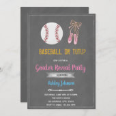 Uitnodiging voor een honkbal- of balletfeest (Voorkant / Achterkant)