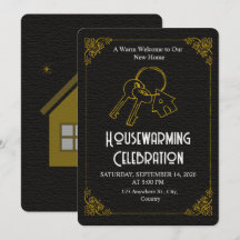 Uitnodiging voor een housewarming met Zwarte Goud