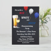 Uitnodiging voor een Housewarming Party bij Red, W (Staand voorkant)