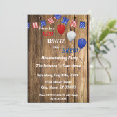 Uitnodiging voor een Housewarming Party: Rood, Wit (Staand voorkant)