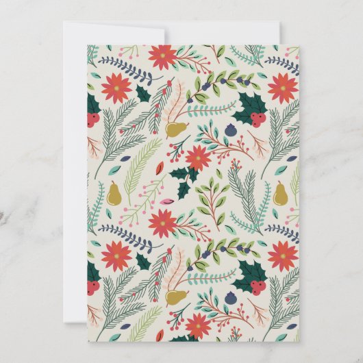 Uitnodiging voor een housewarmingfeest met bloemmo (Achterkant)