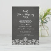 Uitnodiging voor een housewarmingparty met vintage (Staand voorkant)