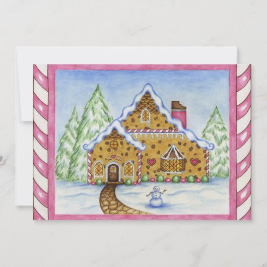 Uitnodiging voor een huis van peperkoek (Voorkant)