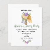 Uitnodiging voor een huisfeest met groen thema (Voorkant / Achterkant)