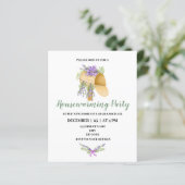 Uitnodiging voor een huisfeest met groen thema (Staand voorkant)