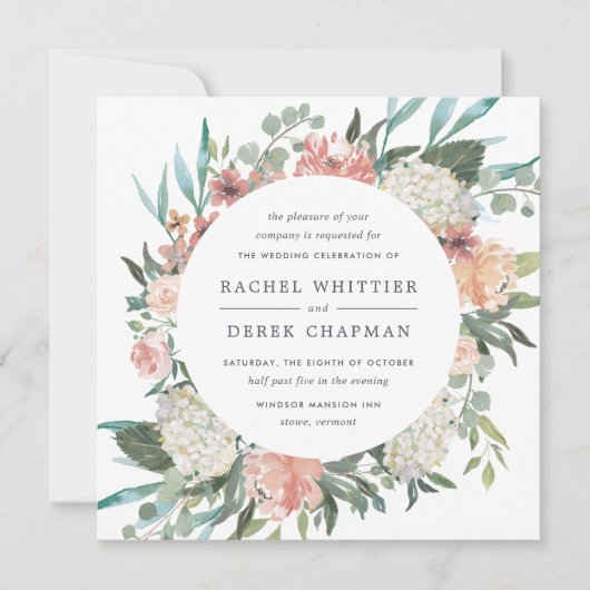 Uitnodiging voor een huwelijk in Midzomer | Vierka (Voorkant)