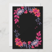 Uitnodiging voor een huwelijk met zwarte en rode F (Achterkant)