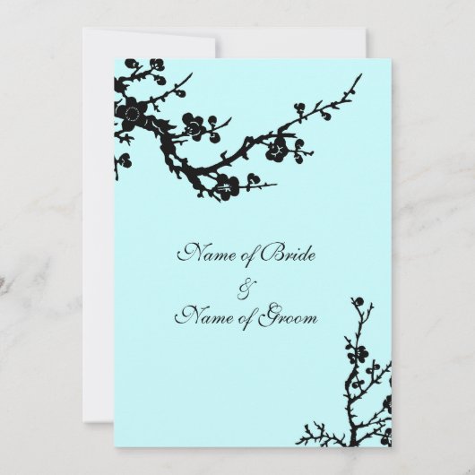 Uitnodiging voor een huwelijk tussen zwarte en Tur (Achterkant)