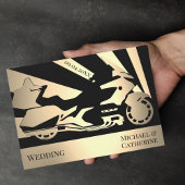 Uitnodiging voor een huwelijksdag met motorthema