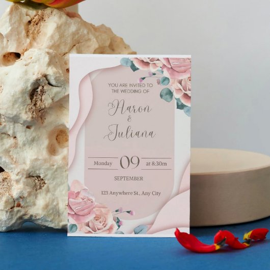 Uitnodiging voor een huwelijksfeest – Elegant souv