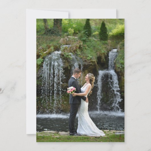 Uitnodiging voor een huwelijkskoninklijke Kraft-fo (Achterkant)