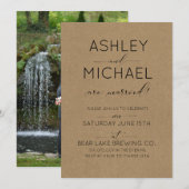 Uitnodiging voor een huwelijkskoninklijke Kraft-fo (Voorkant / Achterkant)