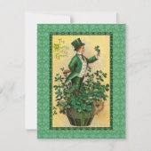 Uitnodiging voor een Iers feest, St. Patrick's Day (Voorkant)