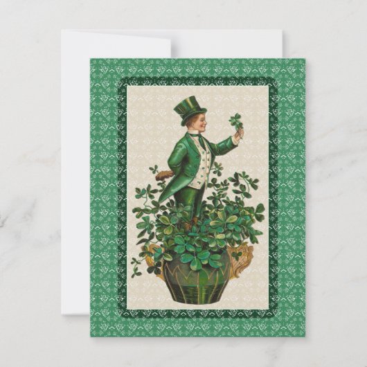 Uitnodiging voor een Iers feest, St. Patrick's Day (Voorkant)