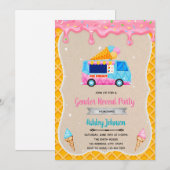 Uitnodiging voor een ijscowagen (Voorkant / Achterkant)