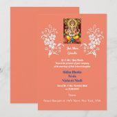 Uitnodiging voor een Indiaas huwelijk met een voor (Voorkant / Achterkant)