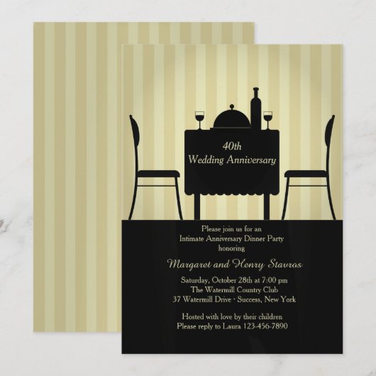 Uitnodiging voor een Intieme Gelegenheid (Voorkant / Achterkant)