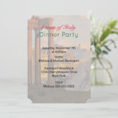 Uitnodiging voor een Italiaans dinerfeest (Staand voorkant)